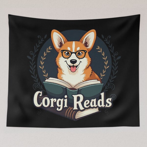 Item preview, Corgi Reads designed and sold by zoughlal.