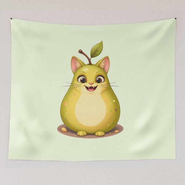 Item preview, Kawaii Chubby Pear Cat  designed and sold by Itsheartshop.