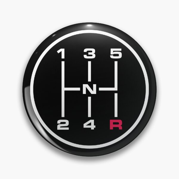 Item preview, 5 Speed Manual Transmission round minimal design - Manual Stick Gear Shift circle-shaped designed and sold by venomousvector.