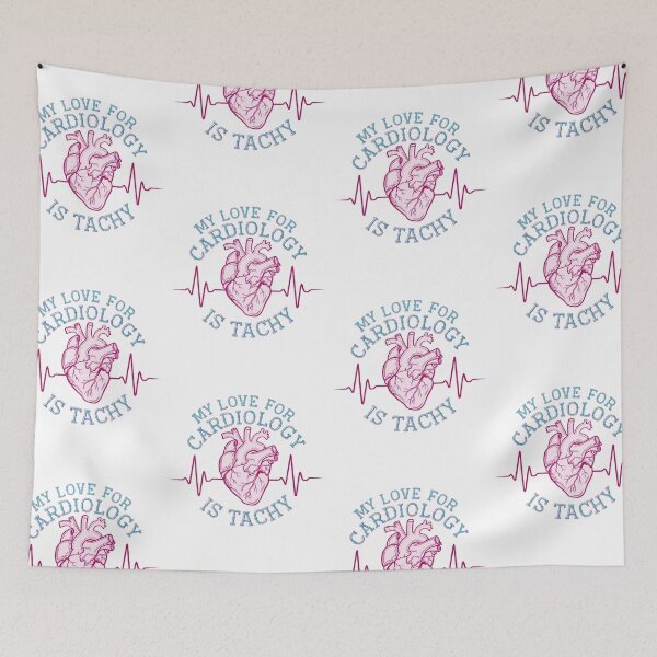 Item preview, Cardiology humor, My love for cardiology is tachy designed and sold by MadCatPrints.
