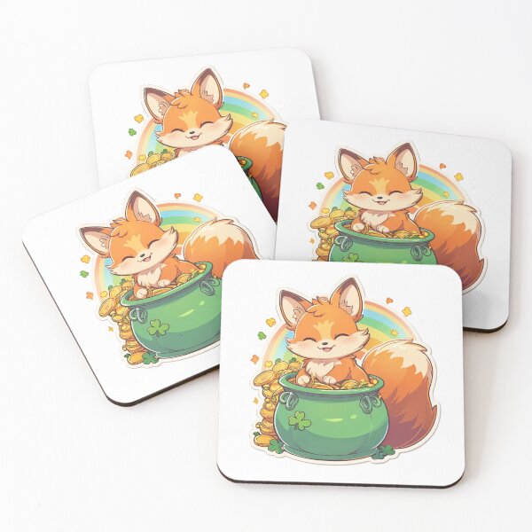 Item preview, Kawaii Lucky Animal Sticker Collection – Cute St. Patrick’s Day Friends designed and sold by Wildtastic .