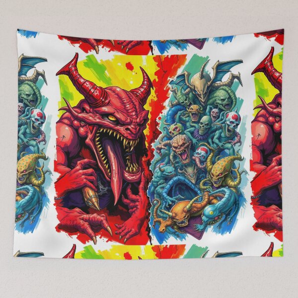 Item preview,  The Dark Castle of Satan with his minions in Hell a Hellscape cool design designed and sold by Vintage Designs +.