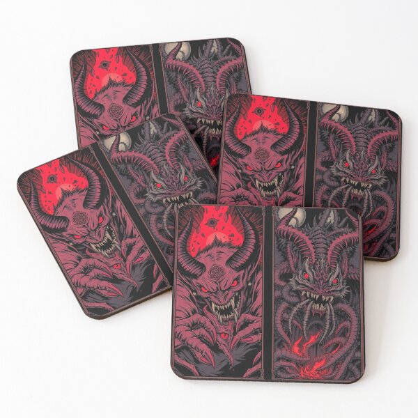 Item preview, Satan with his minion in Hell a Hellscape cool design designed and sold by Vintage Designs +.