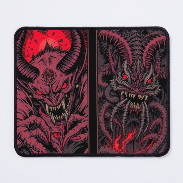 Item preview, Satan with his minion in Hell a Hellscape cool design designed and sold by Vintage Designs +.