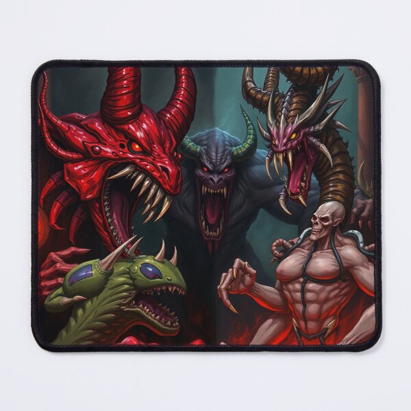 Item preview, Satan with his minions in Hell a Hellscape cool design designed and sold by Vintage Designs +.