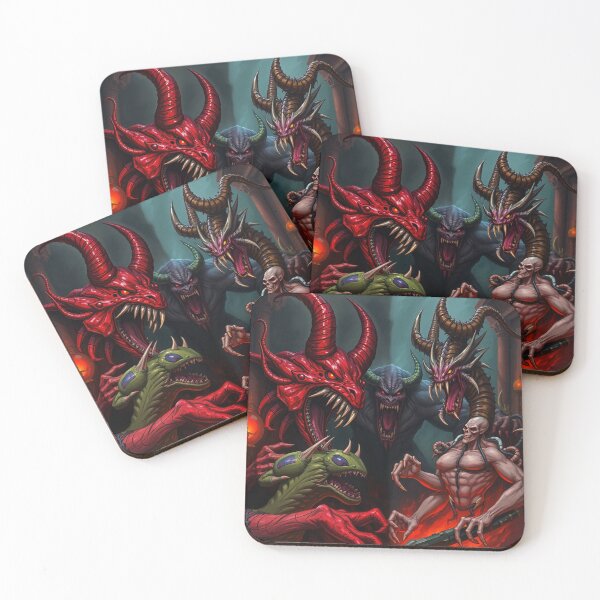 Item preview, Satan with his minions in Hell a Hellscape cool design designed and sold by Vintage Designs +.