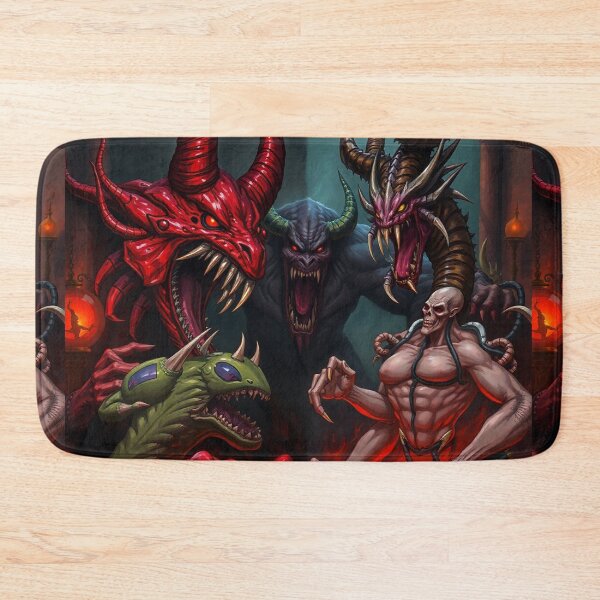 Item preview, Satan with his minions in Hell a Hellscape cool design designed and sold by Vintage Designs +.