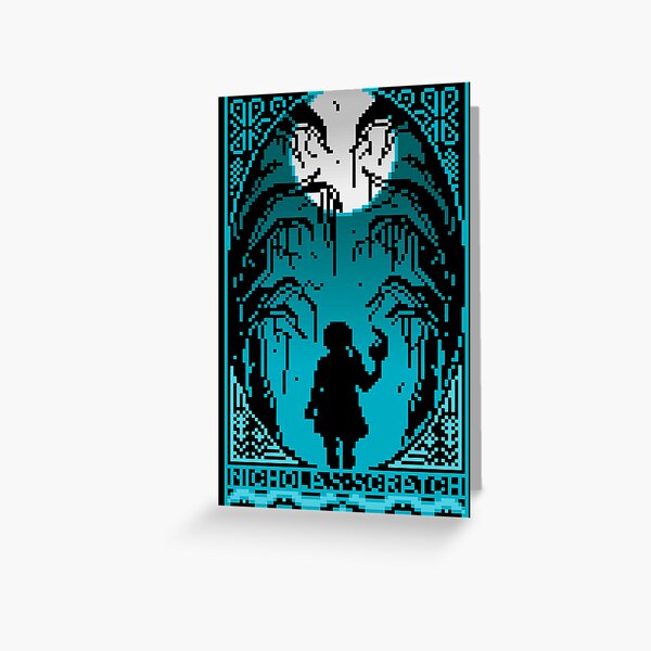 Vista previa del artículo con la obra «Carta del tarot en pixel art de Nicholas Scratch», diseñado y vendido por Stuff0fLegends.