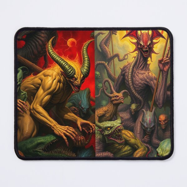Item preview,  Satan with his minions in Hell a Hellscape cool design designed and sold by Vintage Designs +.