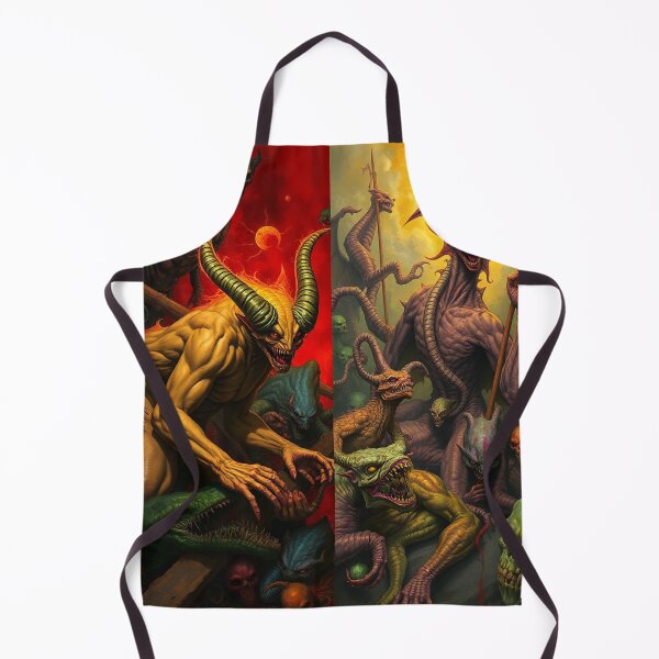 Item preview,  Satan with his minions in Hell a Hellscape cool design designed and sold by Vintage Designs +.
