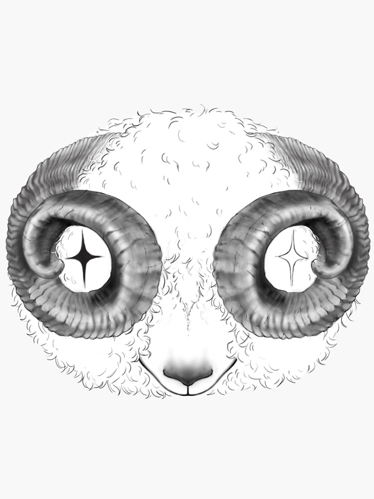 Thumbnail 3 of 3, Sticker, the all knowing sheep designed and sold by Tormentosa.