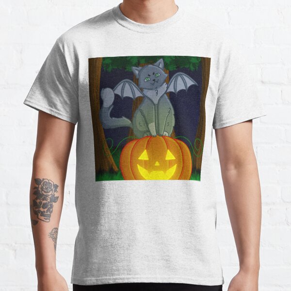 Aperçu de l'œuvre Chat chauve-souris d'Halloween créée et vendue par NaomiBlueHeart.