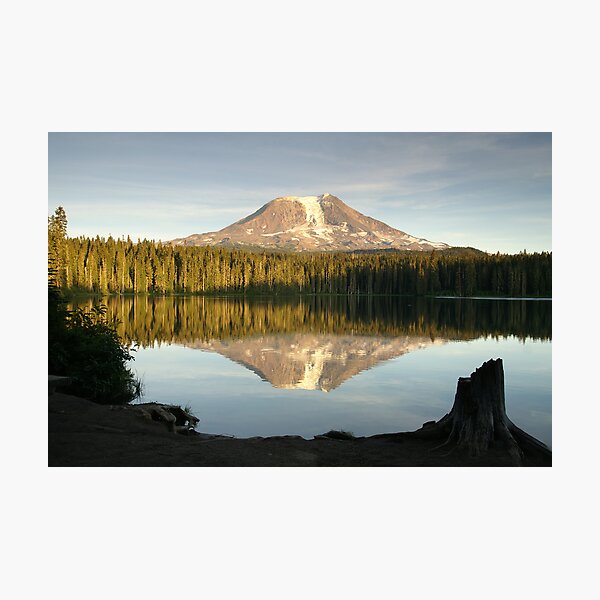 Mount Adams and Lake Takalak Photographic Print