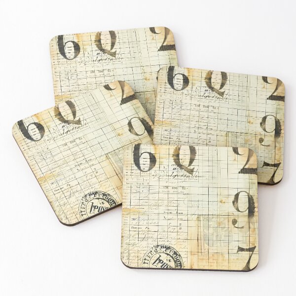 Item preview, Grunge Numbers, Ephemera, Scrapbook, Junk Journal Page, Vintage Prints, Collage Sheet designed and sold by ExploreElegance.
