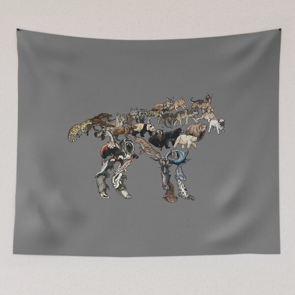 Item preview, Caniformia Evolution - Colour - Canines, Dogs, Wolves, Bears, Seals designed and sold by EvolutionPoster.