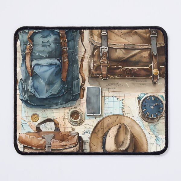 Item preview, Vintage Travel Essentials, Junk Journal, Traveler's Equipment , Scrapbook, Vintage Ephemera designed and sold by ExploreElegance.