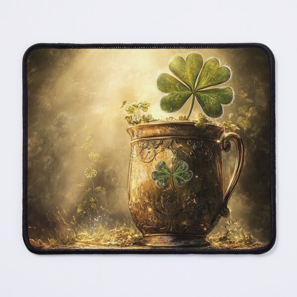 Item preview, Golden Goblet of Fortune: The Shamrock's Radiance in Twilight's Glow designed and sold by bloorose.
