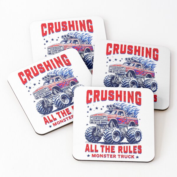 Item preview, Vintage Monster Truck Illustration with Dynamic Details – Bold Retro Off-Road Design designed and sold by Colorful-Garden.