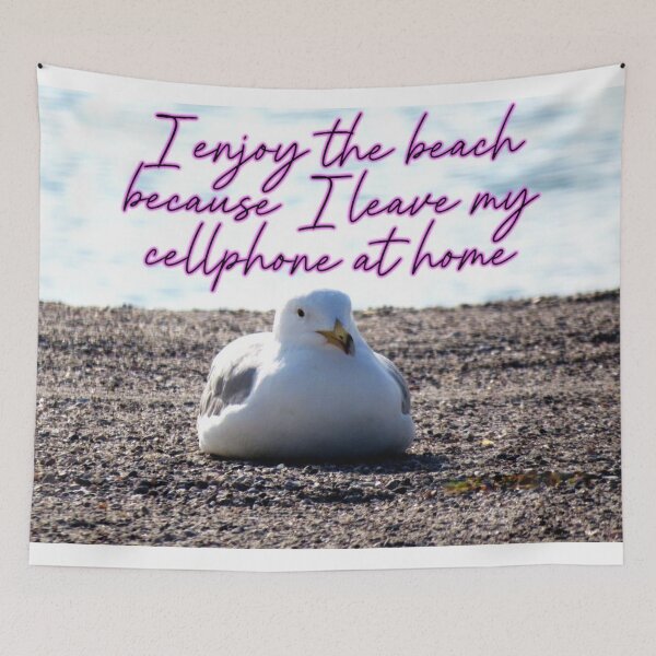 Item preview, Seagull Has a Cellphone, Westport, Ct designed and sold by GiftsbyNaomi.