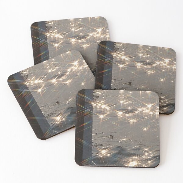 Item preview, A close-up shot of water reflecting sunlight, creating a sparkling effect. The light glints and refracts off the water's surface, forming starburst patterns with rainbow hues designed and sold by BARTISTA DESIGN.