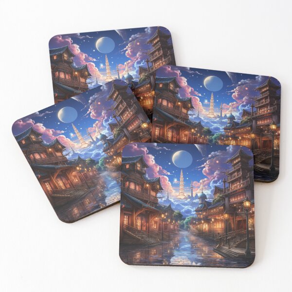 Item preview, Mystical Moonlit Street designed and sold by MysticCanvasAi.