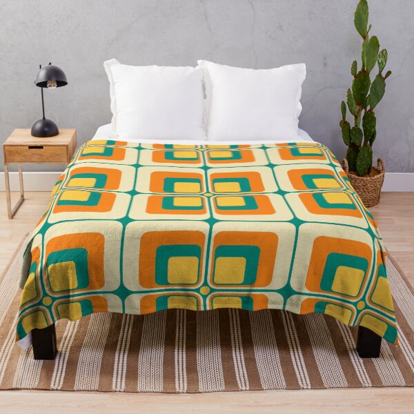 Item preview, Midcentury Modern Geometric 70s Pattern I designed and sold by nineFlorals.