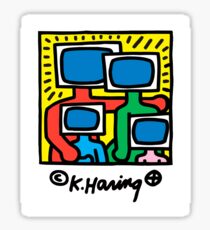 KEITH HARING - TV FAMILY POP ART Sticker