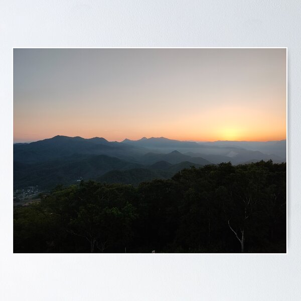 Item preview, A panoramic view of a mountain range at sunset. designed and sold by BARTISTA DESIGN.