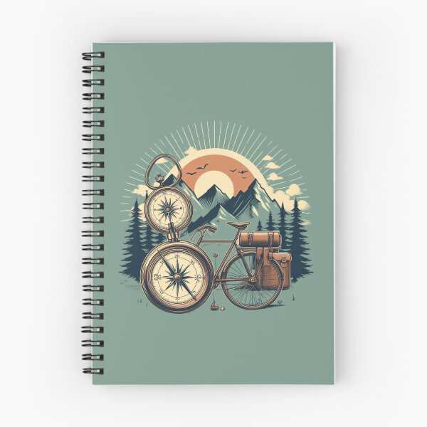 Item preview, Retro Bicycle With Compass And Mountains Cycling Lovers designed and sold by ZACK ART.