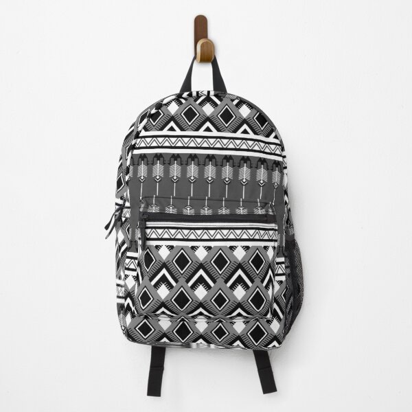 Item preview, Monochrome geometric abstract ethnic pattern designed and sold by NarongStocker37.