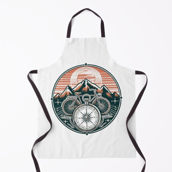 Item preview, Retro Bicycle With Compass And Mountains Cycling Lovers designed and sold by ZACK ART.