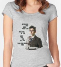 David Tennant - He's wonderful Women's Fitted Scoop T-Shirt
