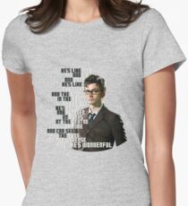 David Tennant - He's wonderful Women's Fitted T-Shirt