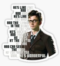 David Tennant - He's wonderful Sticker