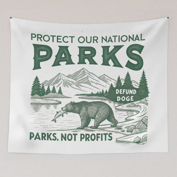Item preview, Protect Our National Parks Defund Doge Parks Not Profits designed and sold by Blok45.