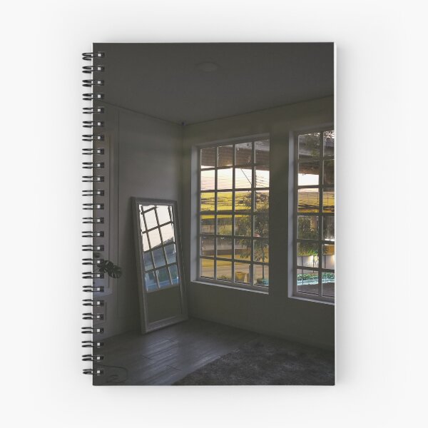 Item preview, A shot of a room with three large windows overlooking a cityscape at dusk designed and sold by BARTISTA DESIGN.