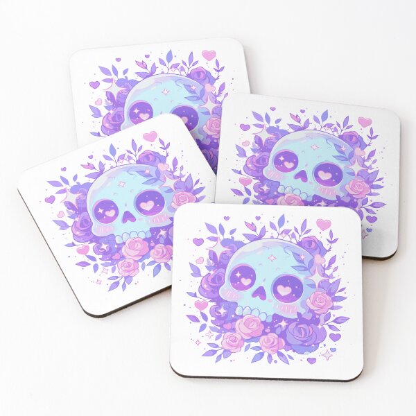 Item preview, floral pastel skull designed and sold by craftyaliens.