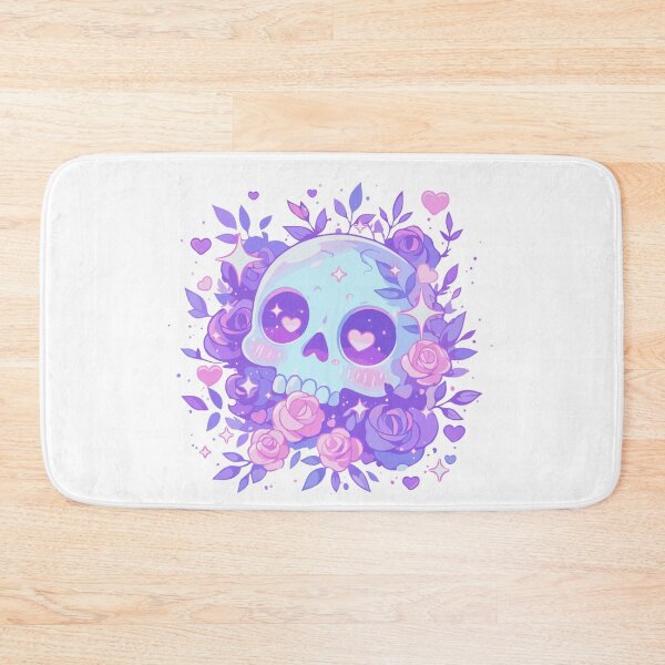 Item preview, floral pastel skull designed and sold by craftyaliens.