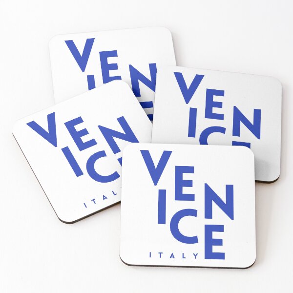 Artikelvorschau, Venedig Italien Blaues Buchstaben Design Reise Geschenk entworfen und verkauft von JeSuisAgnes.