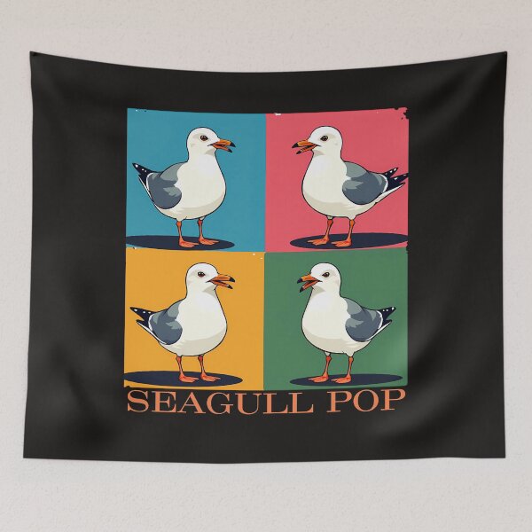 Item preview, Seagull Pop: Vibrant Birds with Attitude designed and sold by elynne9.