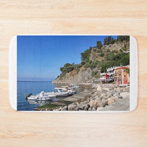 Item preview, Colorful old buildings and ruined castle in Parga, Greece,summer season designed and sold by goceris.