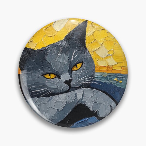 Item preview, British shorthair | Post-impressionist painting style designed and sold by ComicsFactory.