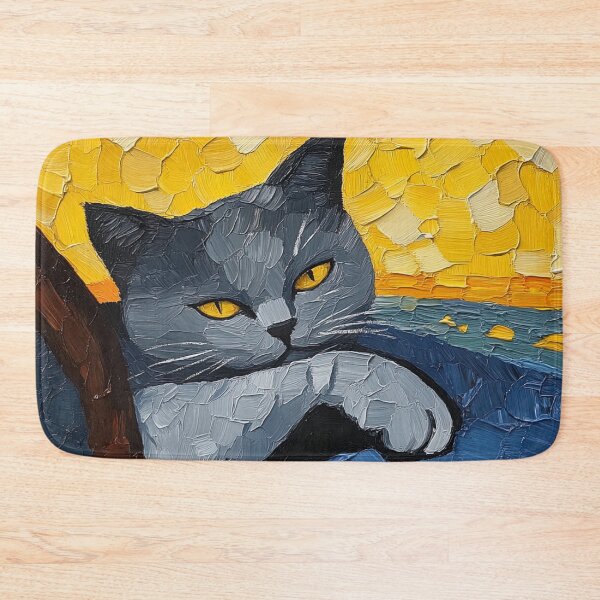 Item preview, British shorthair | Post-impressionist painting style designed and sold by ComicsFactory.