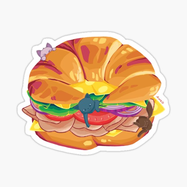 Item preview, Croissant Sandwich Kitties designed and sold by aweodraws.