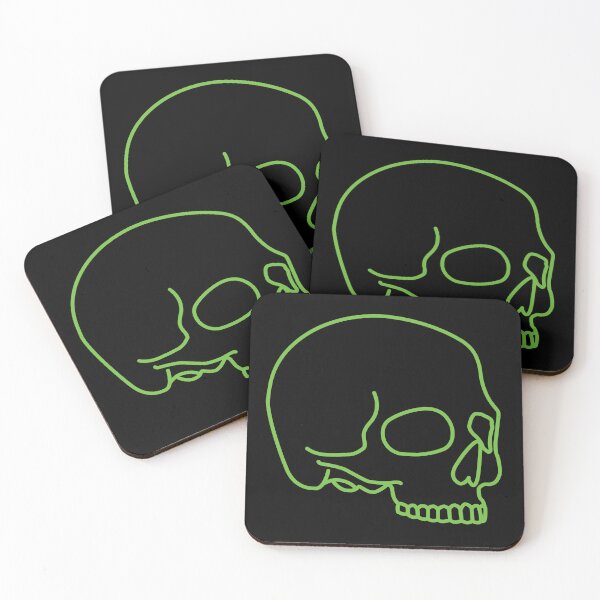 Item preview, Neon green skull designed and sold by Creepy-Culture.