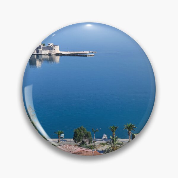 Item preview, Old town Nafplio and Bourtzi Venetian water fortress Peloponnese, Greece,summer season designed and sold by goceris.