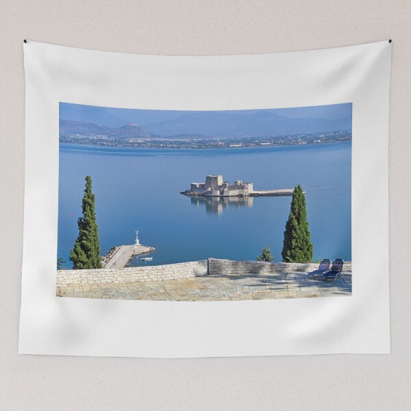 Item preview, Bourtzi Venetian water fortress in Nafplio, Peloponnese, Greece,summer season designed and sold by goceris.