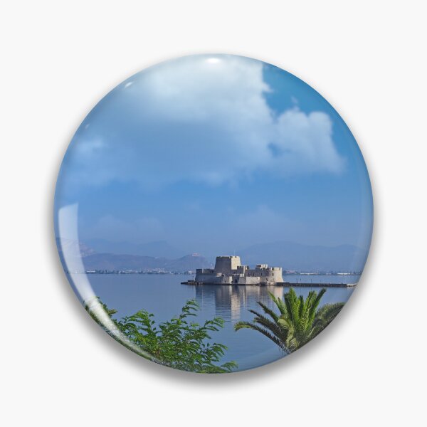 Item preview, Bourtzi Venetian water fortress and harbor in Nafplio, Peloponnese, Greece,summer season designed and sold by goceris.
