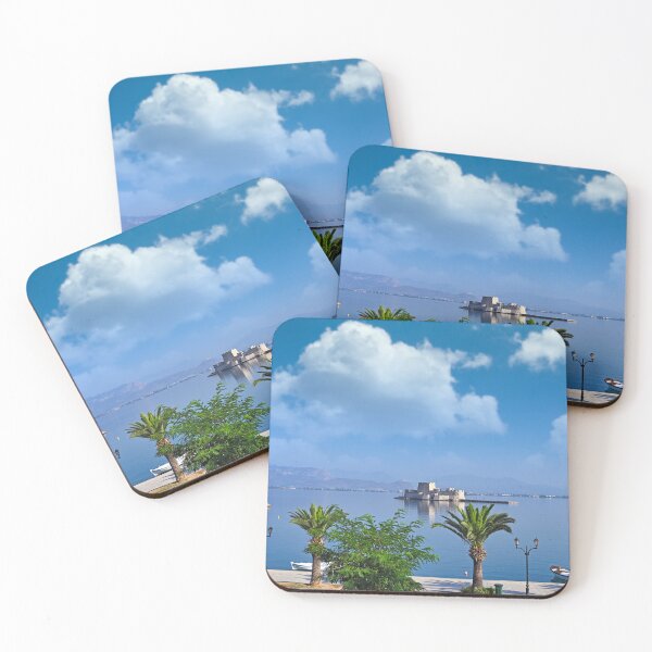 Item preview, Bourtzi Venetian water fortress and harbor in Nafplio, Peloponnese, Greece,summer season designed and sold by goceris.