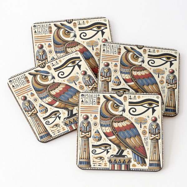 Item preview, Ancient Egyptian Style Owl Artwork designed and sold by alw951.